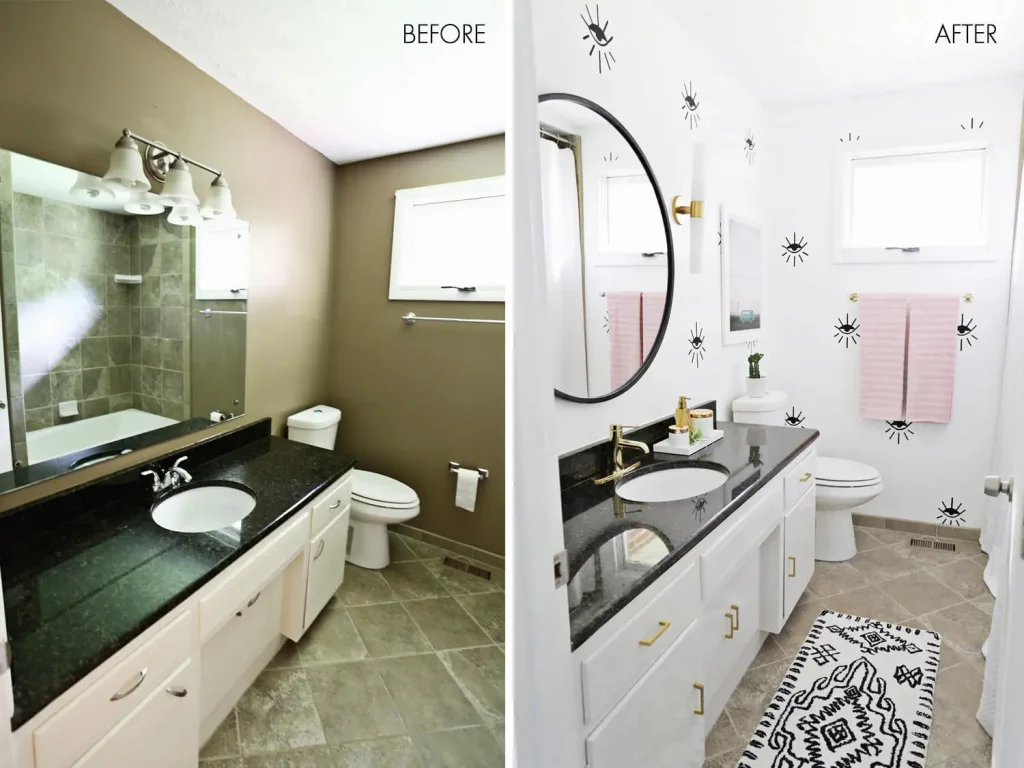 Bathroom makeover ideas before and after