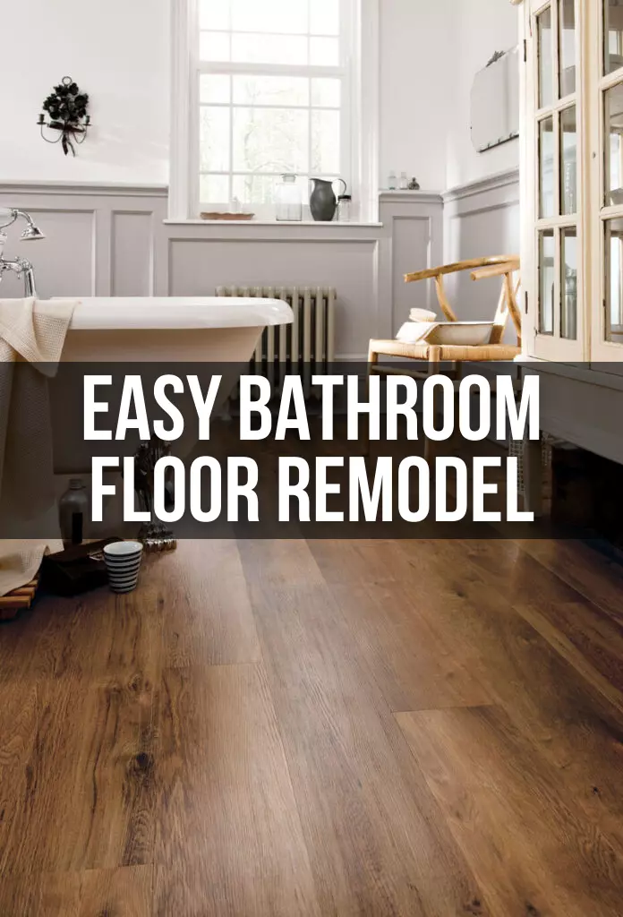 Easy bathroom floor remodel