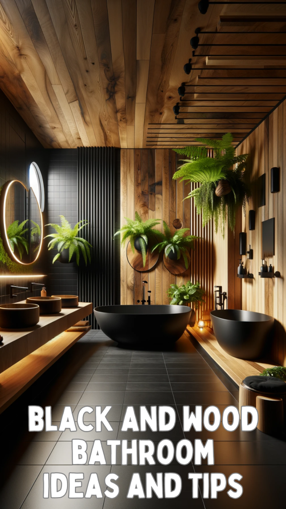 black and wood bathroom ideas and tips