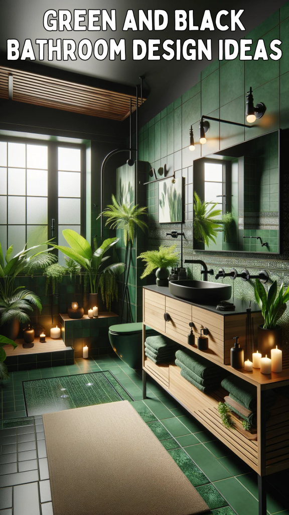Green and Black Bathroom Design Ideas