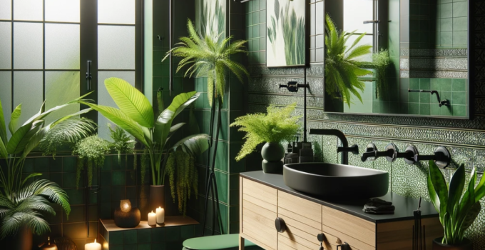 Transform Your Bathroom into a Lush Oasis: Green and Black Bathroom Design Ideas
