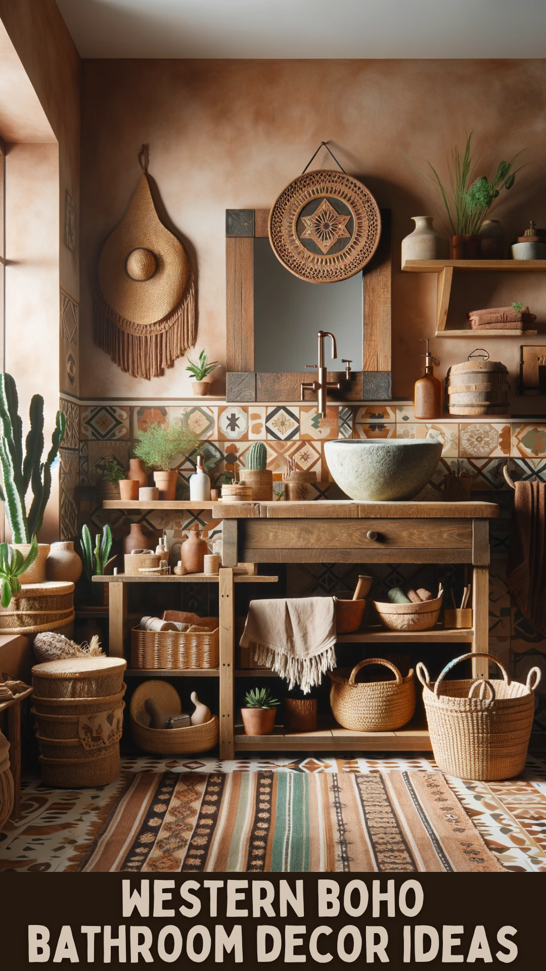 Western Boho Bathroom Decor