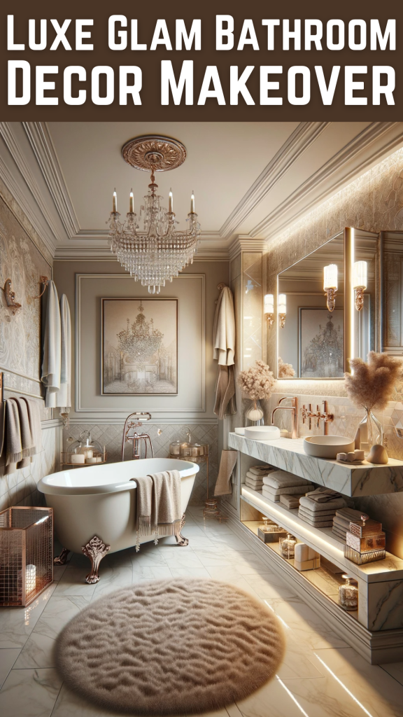 Luxe Glam Bathroom Decor Makeover