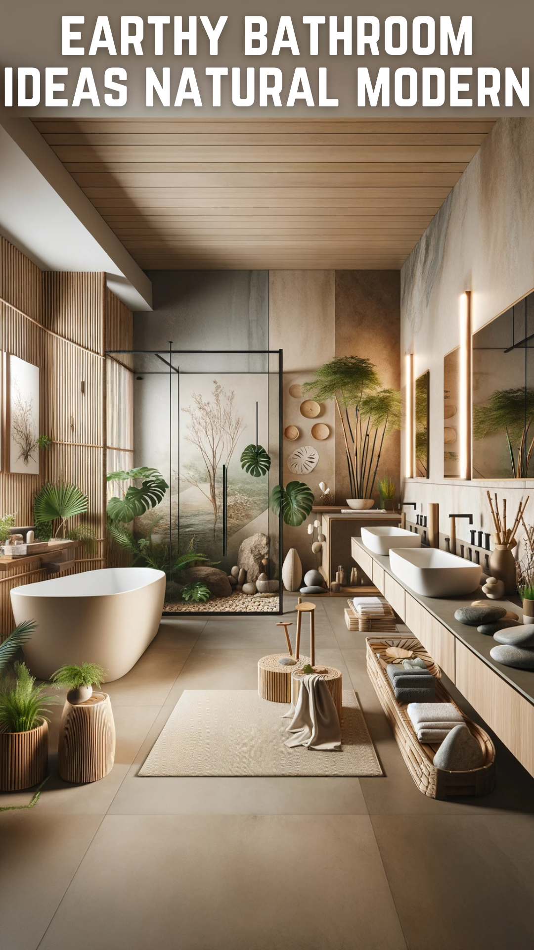 Unleash Nature's Serenity: Transform Your Bathroom with Earthy, Modern ...