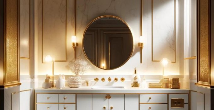 Transform Your Space into a Luxurious Oasis with a White and Gold Bathroom