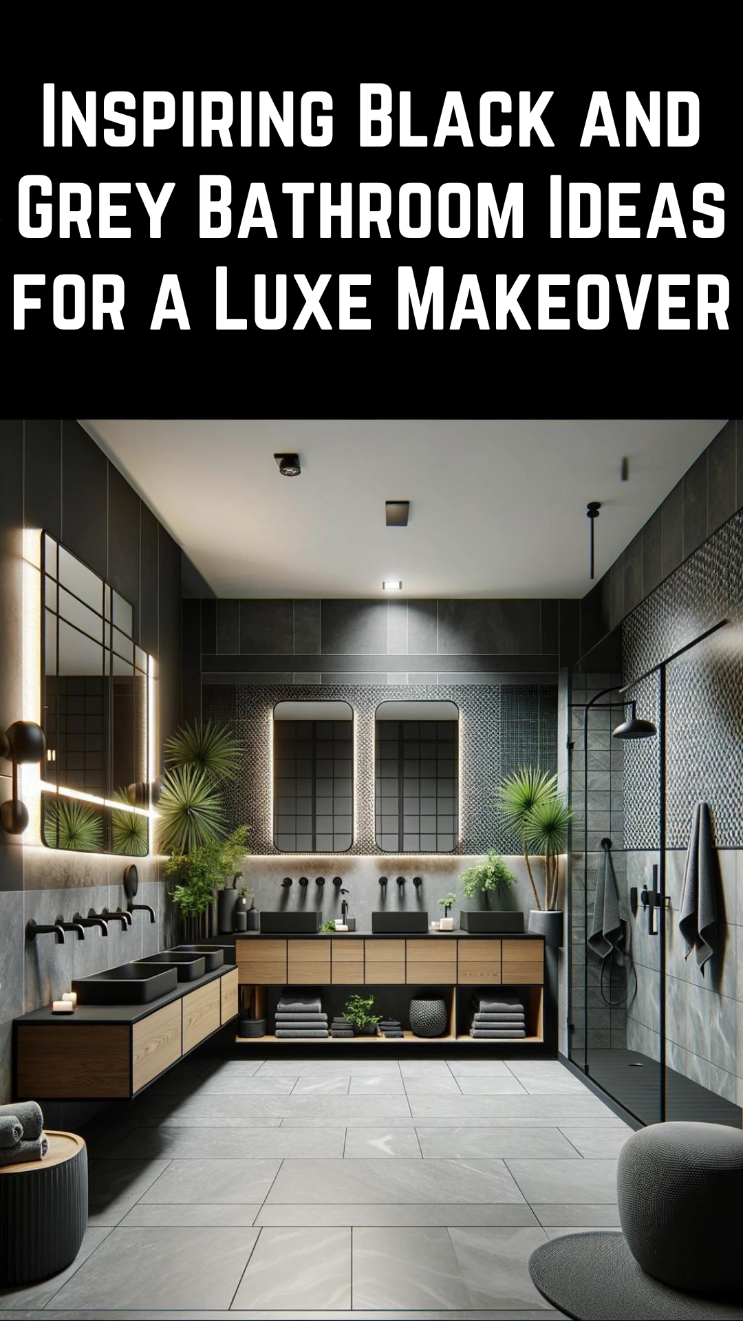 Inspiring Black and Grey Bathroom Ideas for a Luxe Makeover - Beyond ...