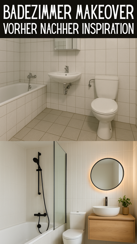 badezimmer makeover vorher nachher inspiration 
