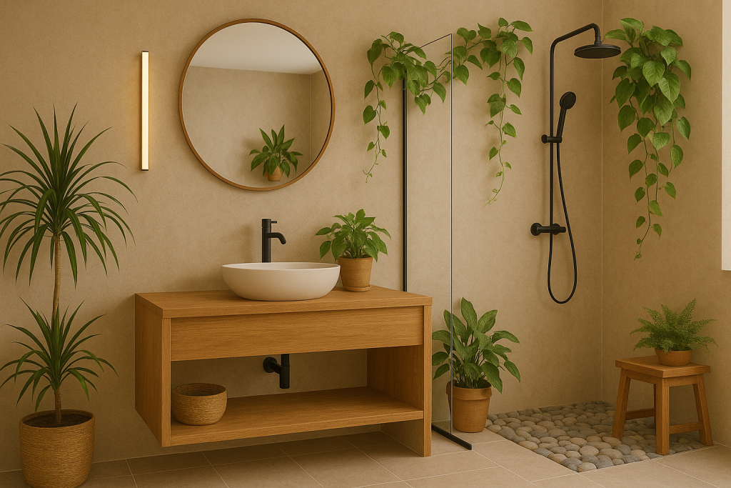 🌱 Pflanzen bringen Leben ins Zen Badezimmer