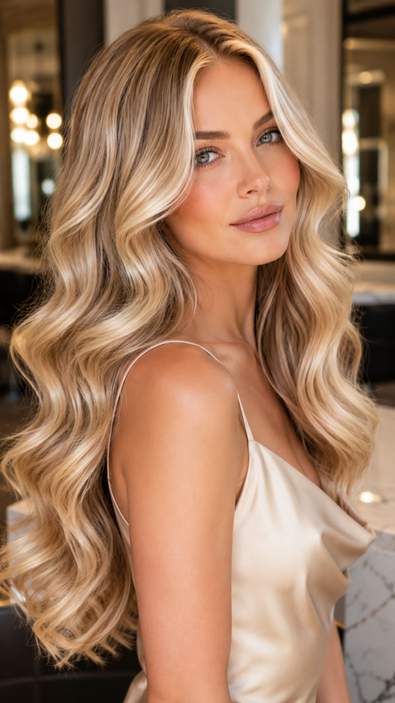 🥇 Best 1 Soft Champagne Blonde Hollywood Waves