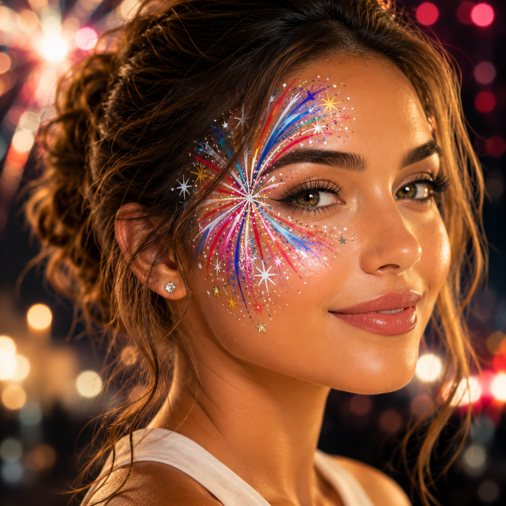 Best 3 Firework Face Paint Ideas Everyone Will Want to Copy This Year