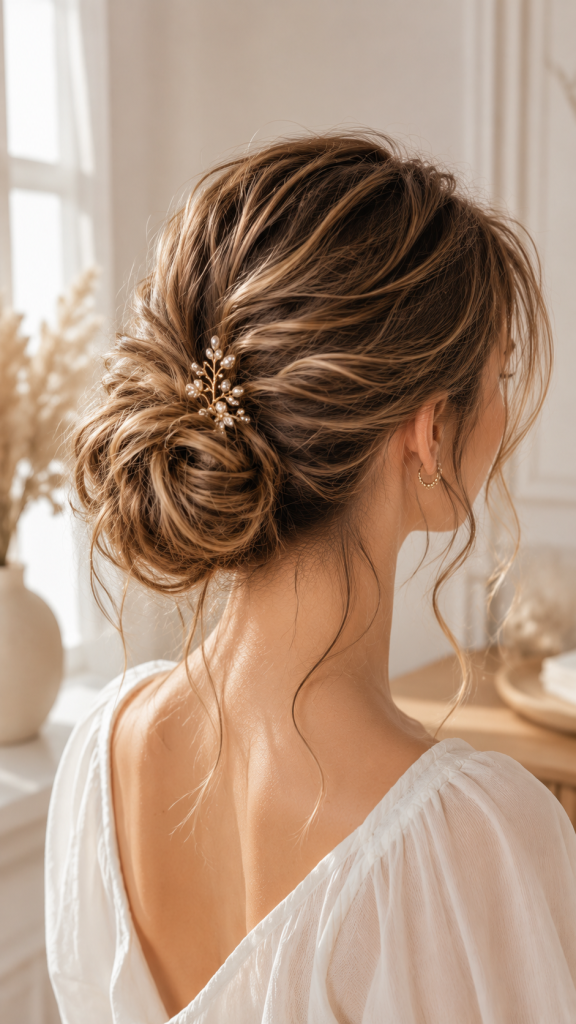 🥇 Best 1 Soft Messy Low Bun