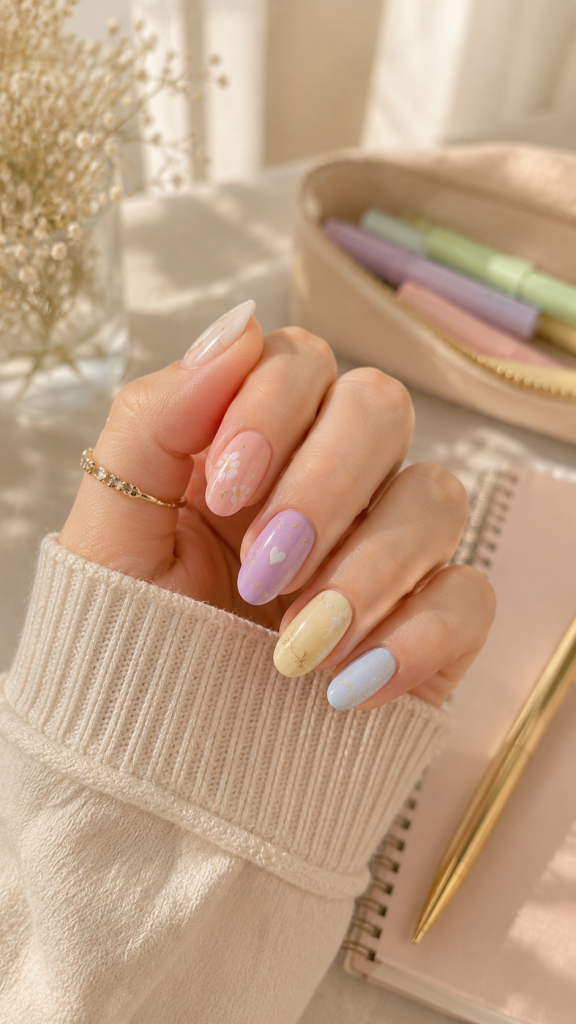 🥇 Best 1 Soft Pastel Minimalist Nails