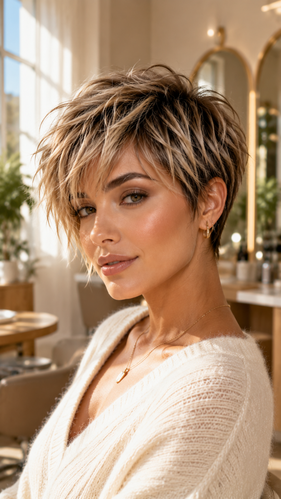 🥇 Best 1 Textured Choppy Pixie Cut