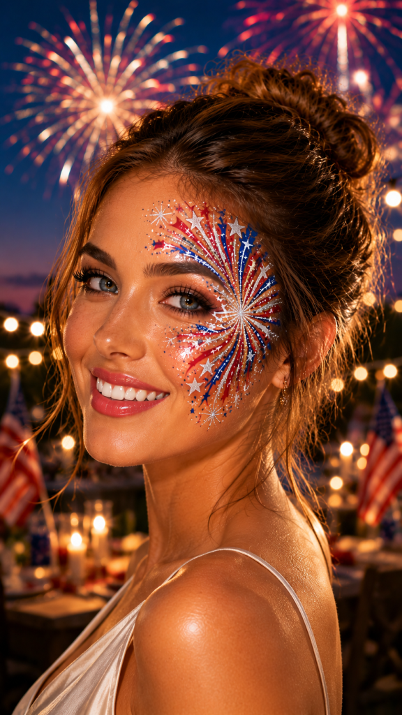🥈 Best 2 Firework Explosion Face Painting