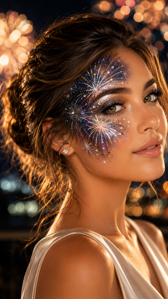 🥈 Best 2 Firework Face Paint Metallic Galaxy Style