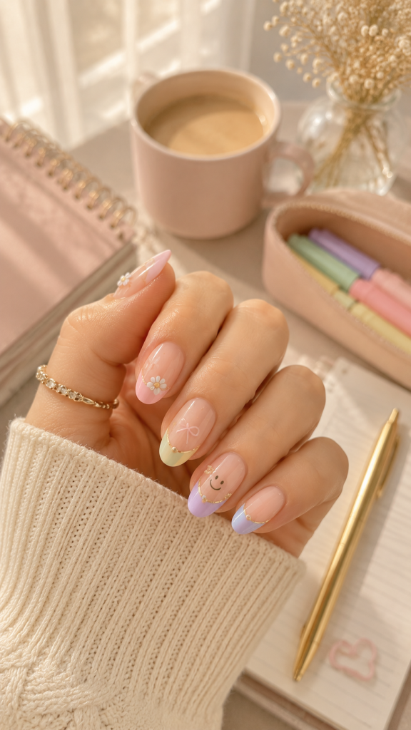 🥈 Best 2 French Tips With a Cute Twist