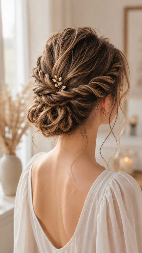 🥈 Best 2 Twisted Crown Thin Hair Updo Easy Style