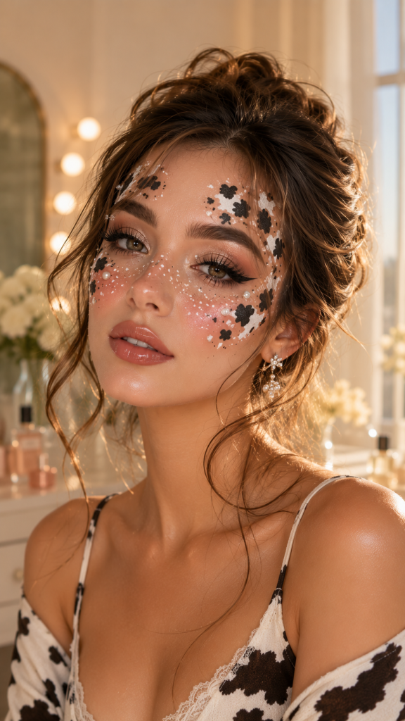 🥉 Best 3 Fantasy Cow Makeup With Artistic Details