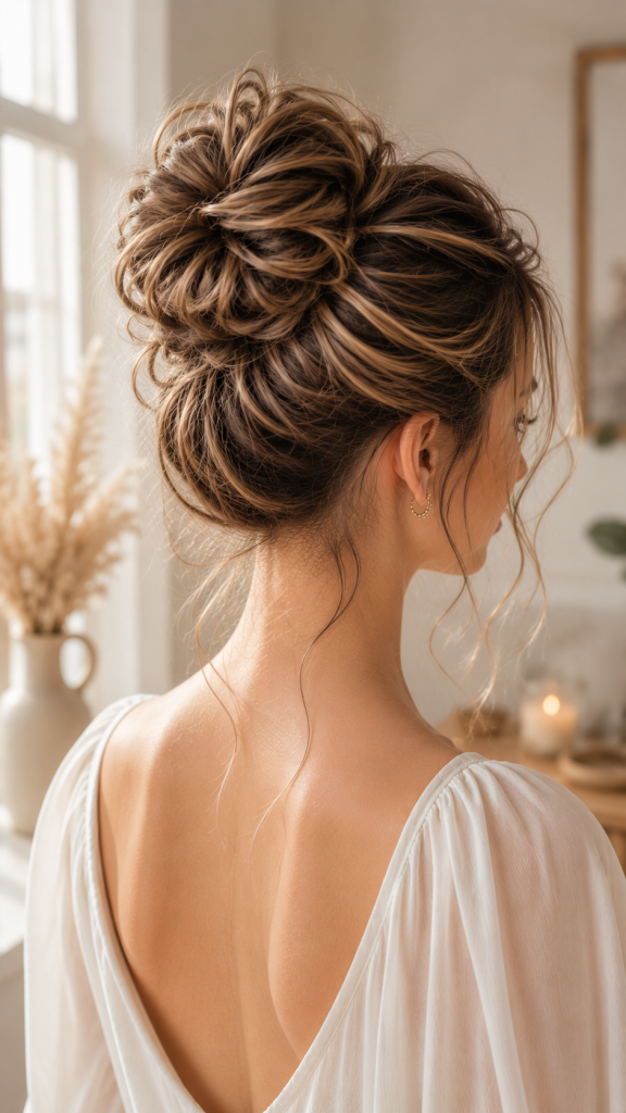 🥉 Best 3 Textured High Bun With Maximum Lift