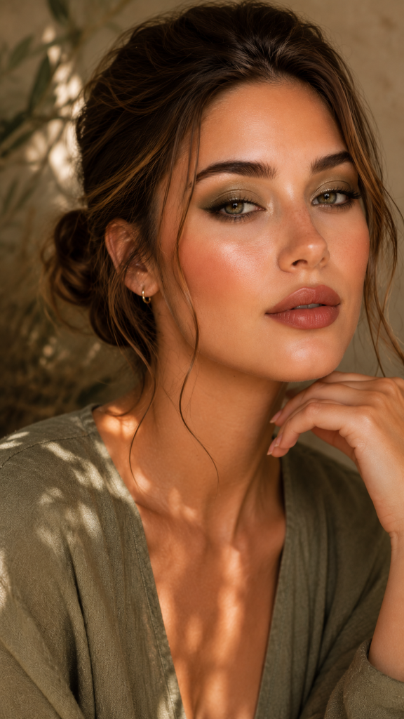 🥇 Best 1 Earthy Virgo Season Makeup With Olive Eyes and Luminous Skin