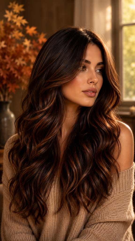 🥈 Best 2 Dimensional Chestnut Fall Brunette Hair for Warm Autumn Depth