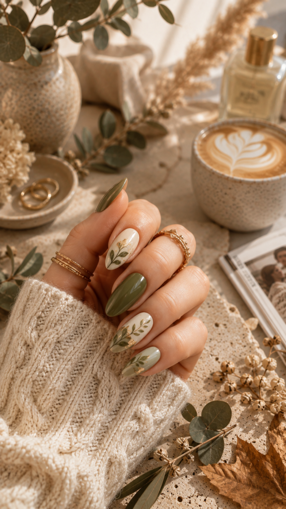 🥈 Best 2 Olive Botanical September Nails