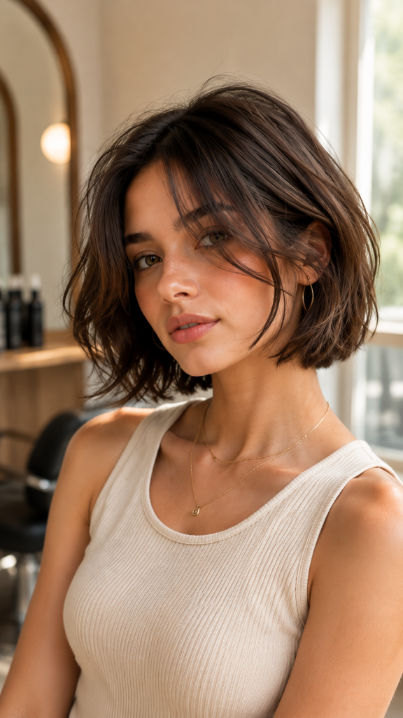 🥈 Best 2 Textured Bob With Face Framing Layers