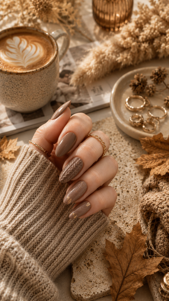 🥉 Best 3 Cozy Mocha Sweater September Nails