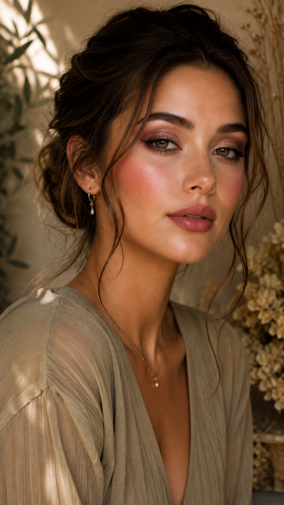 🥉 Best 3 Romantic Virgo Season Makeup With Rose Brown Lips and Soft Blush