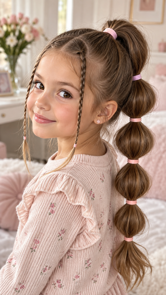 🥇 Top 1 Bubble Ponytail With Tiny Face Framing Braids