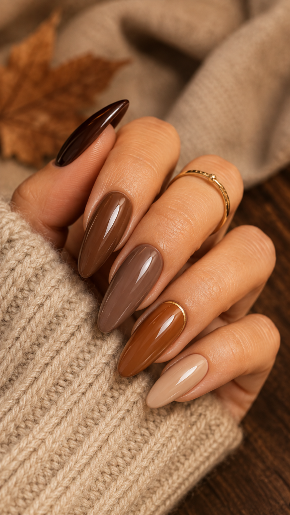 🥇 Top 1 Moody Neutral Fall Acrylic Nails for Cozy Luxury