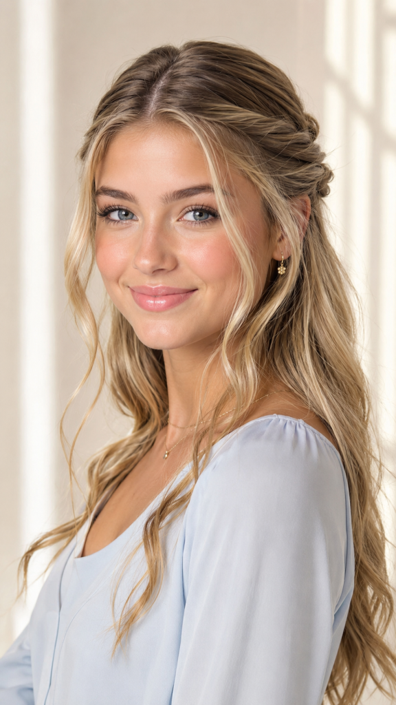 🥈 Best 2 Romantic Half Up Twist for Polished Picture Day Hairstyles