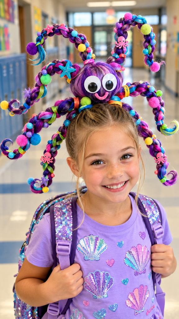 🥈 Best 2 Wacky Hair Day Ideas With Crazy Octopus Braids