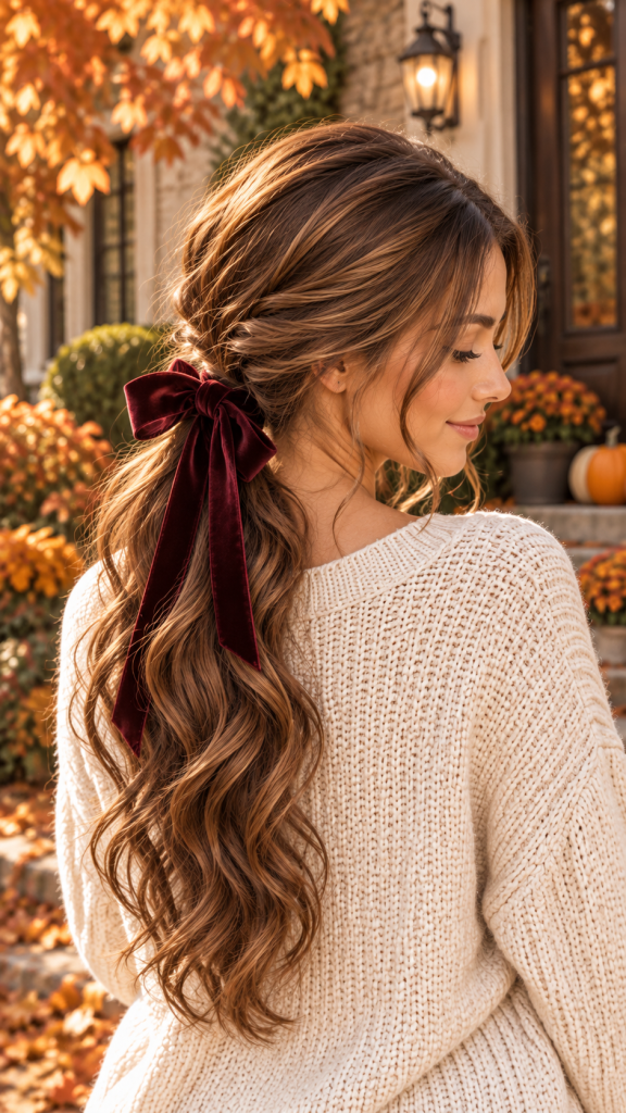 🥉 Best 3 Low Ponytail With Velvet Ribbon