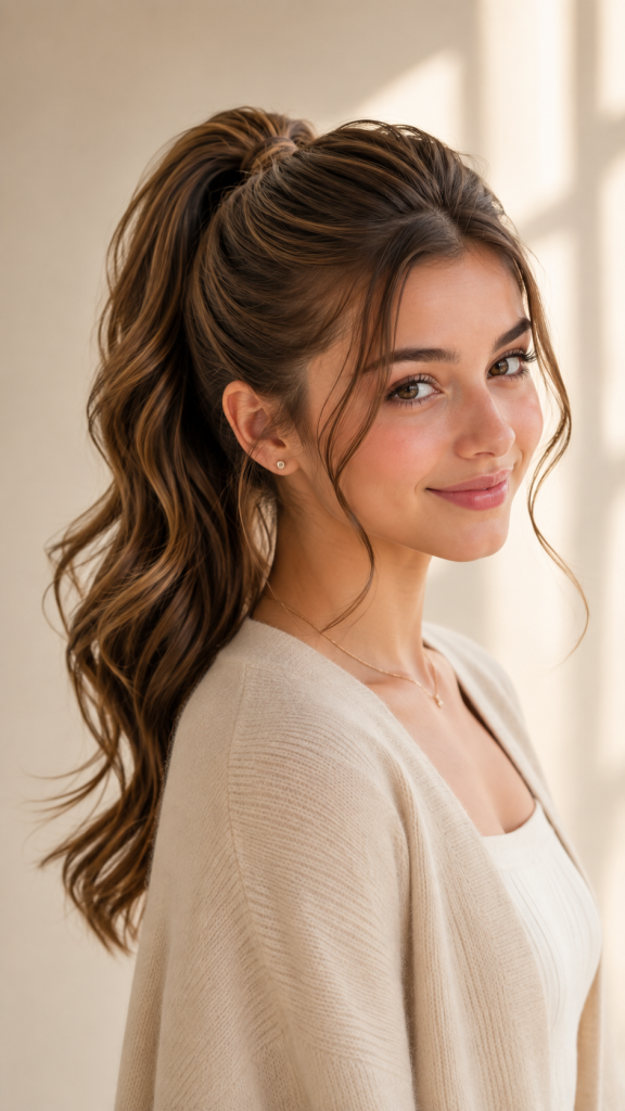 🥉 Best 3 Polished High Ponytail With Soft Volume for Fresh Picture Day Style