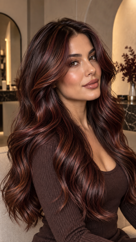 🥉 Top 3 Trendy Hair Colors With Cherry Mocha Copper and Deep Burgundy Dimension