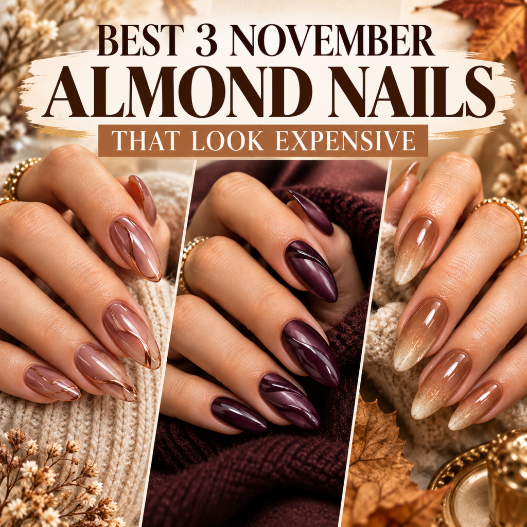 Best 3 November Almond Nails That Look So Luxurious Everyone Will Want to Copy Them This Fall