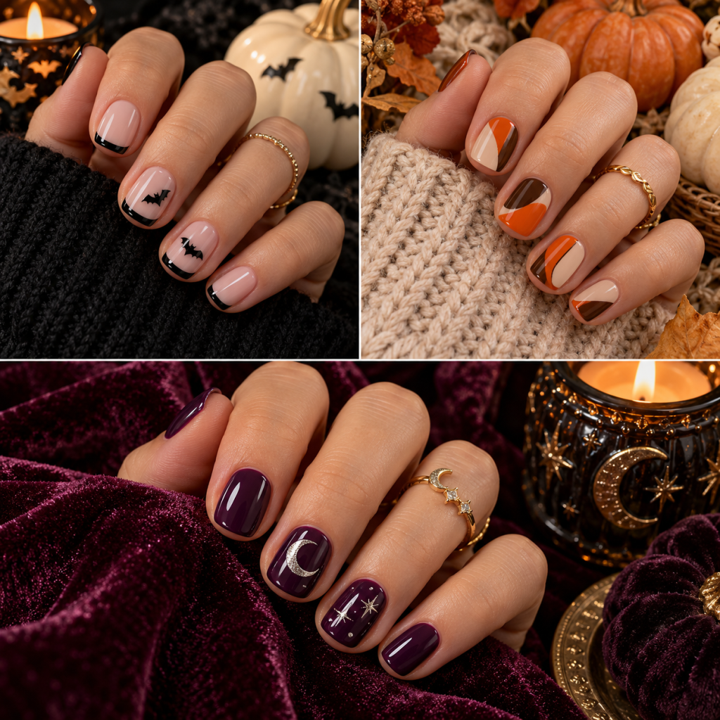 Best 3 Short Halloween Nail Designs That Look Cute Spooky and Effortlessly Chic