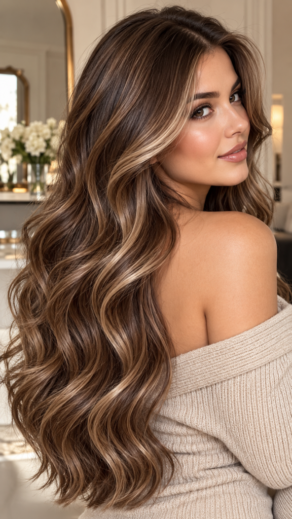 🥇 Best 1 Creamy Mocha Balayage Hair With Soft Face Framing Highlights