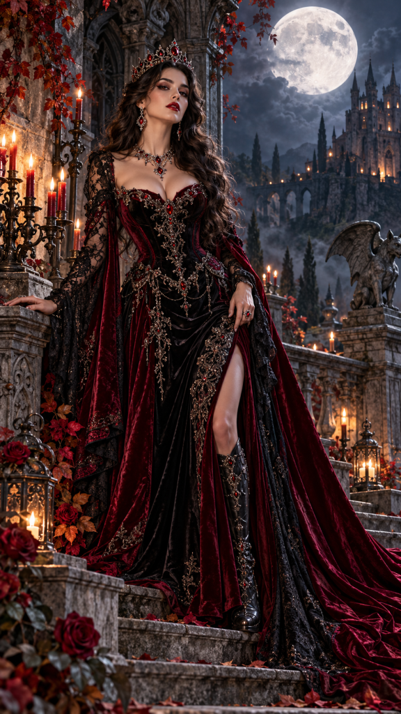 🥈 Best 2 Halloween Costume Ideas With a Moonlight Vampire Queen