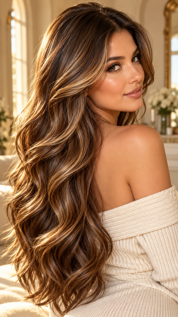 🥉 Best 3 Chocolate Caramel Mocha Balayage Hair With Sun Kissed Ribbons